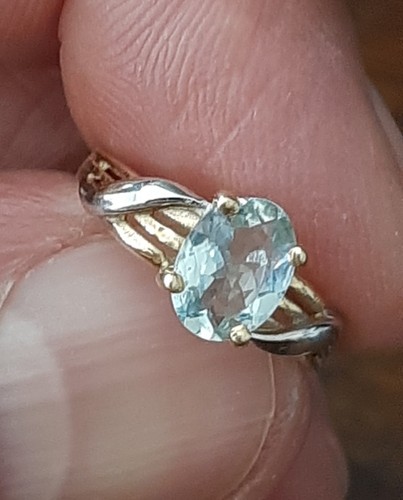 Anello con acquamarina 12 - anello,