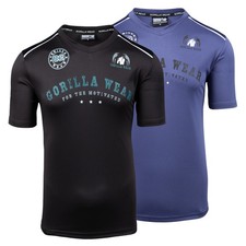 Gorilla Wear Baltimore T-Shirt Nero Viola Fitness Palestra 