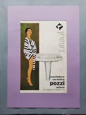 PUBBLICITA  ARREDO CASA BAGNO SANITARI MANIFATTURA "CERAMICA POZZ"I VINTAGE 196