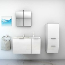 Set mobili bagno AcquaVapore Gently 1 V2 R bianco MDF lavabo 90 cm 