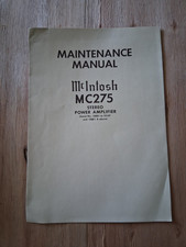 Mcintosh mc275 maintenance - mc275,