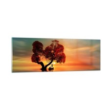 Quadro su Vetro 90x30cm lago