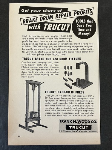 1964 frank wood trucut - frank, co.