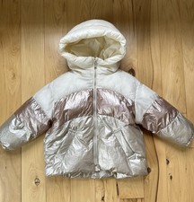Giacca cappotto imbottito Zara bambino oro rosa metallizzato taglia 4/5 bambina autunno inverno