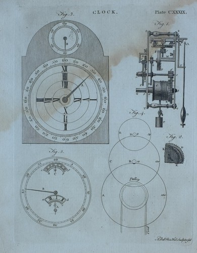 1797 stampa originale orologio - 1797,