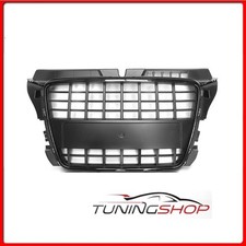 GRAU68 GRIGLIA CALANDRA ANTERIORE AUDI A4 B7 2004-2008 S8 LOOK NERO LUCIDO Tunin