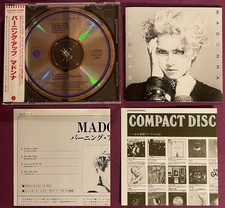 MADONNA FIRST ALBUM CD JAPAN 1985 COMPLETO CON OBI ADESIVO E 2 INSERTI NM