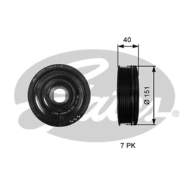 Gates tvd1110 puleggia - tvd1110,