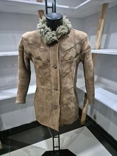 SCOUT SHEARLING MONTONE usato PRE-OWNED donna woman tg. M marrone XYR498L