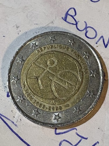 Moneta due euro francese - moneta,