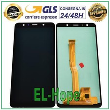 DISPLAY LCD TFT PER SAMSUNG GALAXY A7 2018 SM-A750F TOUCH SCREEN VETRO NERO