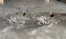 2 PORTACANDELE Ø 115MM IN CRISTALLO 0ltre Il 24%RCR, FORO 15 MM