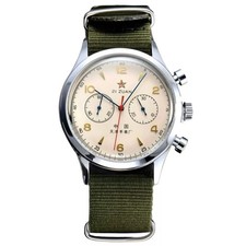 Orologio Militare Cronografo Aviazione Cinese 1963 Quarzo Homage Vintage