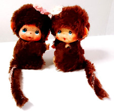 Moncicci Kiki Monchichi 80s - coppia scimmiette deliziose pupazzi mini loose