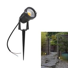 Faretto led staffa picchetto da terra giardino proiettore 5 w luce calda es06