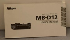 Nikon MB-D12 User's Manual Very good condition