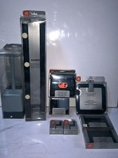 SET ACCESSORI DA BAGNO ALLIBERT -  PLASTICA - COLORE BLU E CELESTE - 8 PEZZI