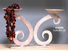 Portacandele in ferro battuto