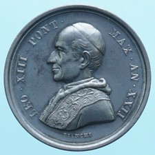 LEONE XIII MEDAGLIA 1900 APERTURA PORTA SANTA BRONZO NUMISMATICA PAPALE