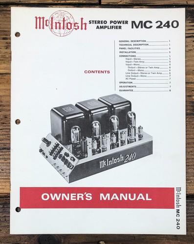 Amplificatore mcintosh 240 - amplificatore,