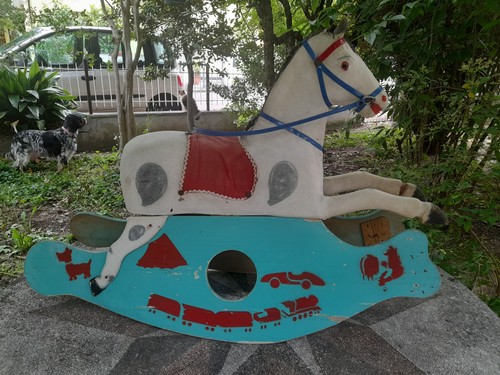 Antico cavallo dondolo - a,