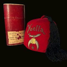 Antique Shriner Fez Hat w/