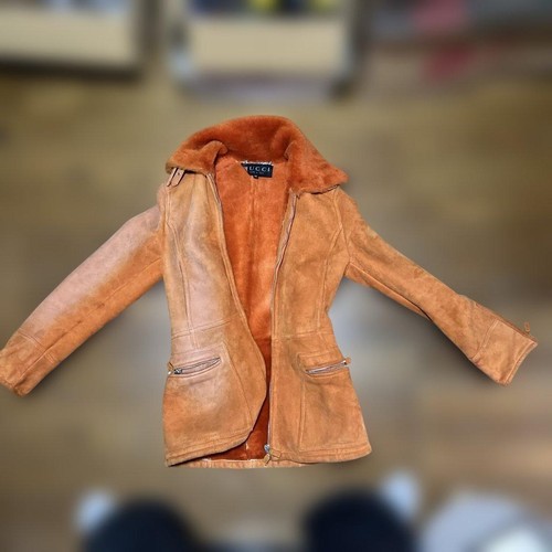 Used gucci shearling coat - gucci,