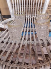  4 bicchieri vintage anni 60 con bordo dorato