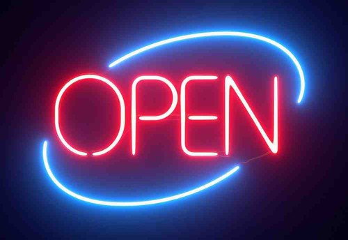 Barber hairdresser open a4 - open,