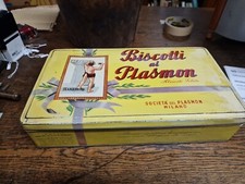 scatola latta tin box  Biscotti Al Plasmon    (RE-4) ^