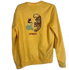 Felpa ricamata designer gallo