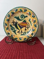 Raro piatto toro ceramica
