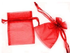 100 SACCHETTI ORGANZA ROSSI