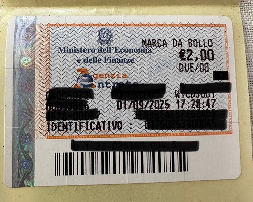 Marca bollo 2 - bollo, 2€