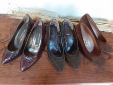 stock scarpe Vintage N.34 in Pelle Di Serpente E Scamosciate 