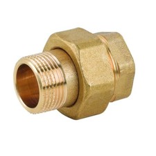 Raccordo dritto in 3 PZ Maschio Femmina MF in Ottone con O-Ring