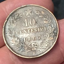 ?  REGNO D'ITALIA - VITTORIO EMANUELE II - 10 CENTESIMI 1867 BRUTTA
