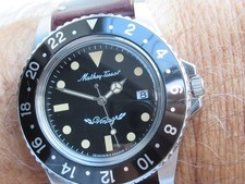 Orologio Mathey-Tissot Vintage Quarzo Subacqueo Quadrante Nero Data Lunetta 24h Movimenti H900AN