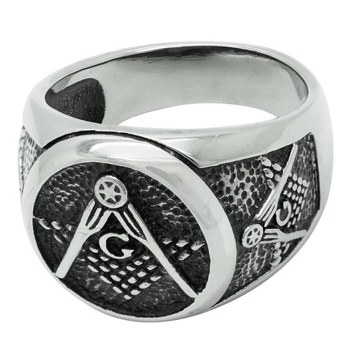 Massiccio anello con - con, sigillo