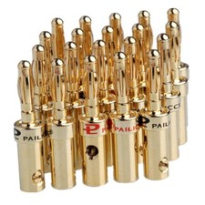 10pz Spine a Banana Placcate Oro Jack Audio Altoparlante Cavo Connettore a Vite 4mm