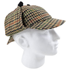 Cappello uomo marrone check