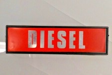 Targhetta plastificata adesiva adesivo vintage Diesel x auto gasolio 12x3x0,3