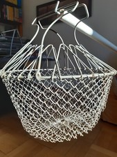 Cestino metallico pieghevole vintage descrizione in basso