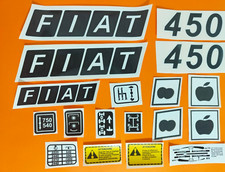 ADESIVI DECALCOMANIE FIAT 450 FRUTTETO PER TRATTORI AGRICOLI GOMMATI FIAT 450