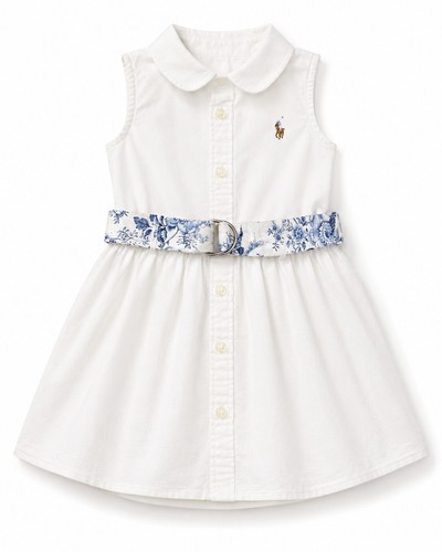 Abito smanicato bianco bambina