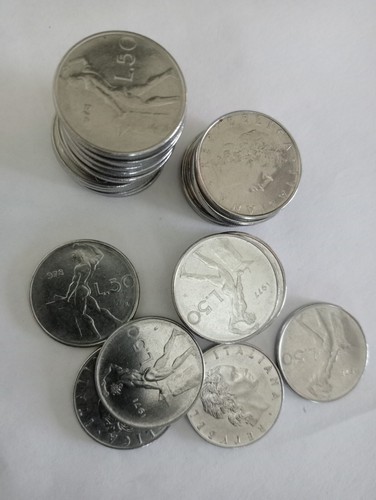 Lotto moneta 50 lire - da,