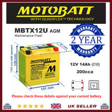 MBTX12U MOTOBATT Quadflex AGM