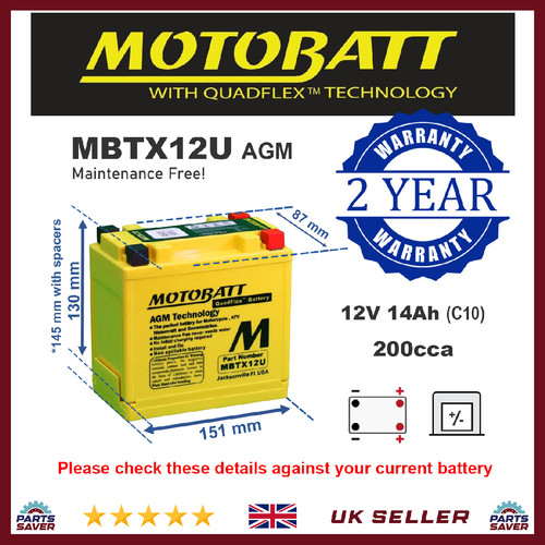 Mbtx12u motobatt quadflex agm - mbtx12u,
