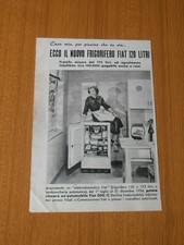 1954 NUOVO FRIGORIFERO FIAT 120 LITRI FRIGO PUBBLICITA ANTICA VECCHIA EPOCA
