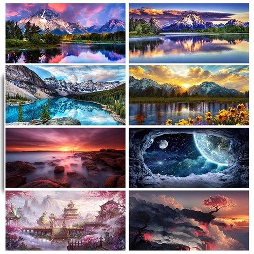 Grande quadro diamante lago - diamante,